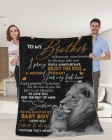 Personalized Custom To My Brother Wherever Your Journey Sherpa Fleece Blanket TTH Premium Mink Sherpa Blanket