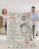 ETBK16 To My Wife I Married You Because I Can Not Live Without You Premium Mink Sherpa Blanket