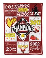 Oklahoma Softball- OU Blanket- Christmas Blanket- For Softball Fans- Championship Mindset Premium Mink Sherpa Blanket white 50x60in