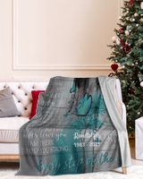 Personalized Custom I Never Left You Memorial Memory Blankets With Pictures Sherpa Fleece Blanket FBL19 Premium Mink Sherpa Blanket white 50x60in