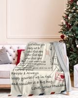 ETBK16 To My Wife I Married You Because I Can Not Live Without You Premium Mink Sherpa Blanket