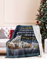 Mom to Son Premium Mink Sherpa Blanket white 50x60in