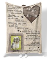 Personalized Custom I Never Left You Heart Pet Memorial Blanket FBL91 Premium Mink Sherpa Blanket white 50x60in