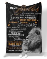 Personalized Custom To My Brother Wherever Your Journey Sherpa Fleece Blanket TTH Premium Mink Sherpa Blanket