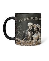 Personalized Till Death Skull Accent Mug