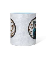 Personalized Beautiful Owl  Accent Mug Accent Mug blue-accent 11oz