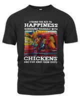I Found The Key To Happiness Surround Yourself With Chickens T-Shirt Men's Premium Tshirt black s