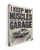 Muscle Car Garage Wall Art Ready To Hang Portrait Canvas