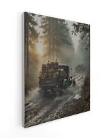 Vintage Whiskey Run Wall Art Ready To Hang Portrait Canvas