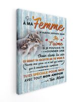 À ma Femme Ready To Hang Portrait Canvas white 11x14in