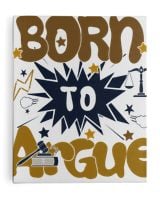 Born to Argue Shirt, Funny Lawyer Shirt, Lawyer Graduation Shirt, Law Student, Law School, Funny Attorney Gift, Funny Lawyer Gift Ready To Hang Portrait Canvas white 11x14in