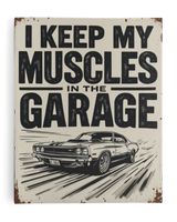 Muscle Car Garage Wall Art Ready To Hang Portrait Canvas