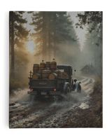 Vintage Whiskey Run Wall Art Ready To Hang Portrait Canvas