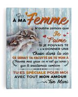 À ma Femme Ready To Hang Portrait Canvas white 11x14in