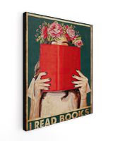 That's What I Do I Read Books And I Know Things Poster and Canvas Ready To Hang Portrait Canvas black 11x14in