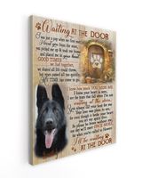 Personalized Custom Dog Pet Memorial Canvas Waiting At The Door Poem DC15 Ready To Hang Portrait Canvas white 11x14in