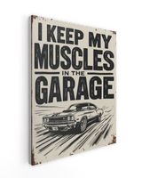 Muscle Car Garage Wall Art Ready To Hang Portrait Canvas