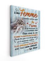 À ma Femme Ready To Hang Portrait Canvas white 11x14in