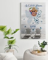 Personalized Custom As I Sit In Heaven Poem Butterfly Memorial Canvas Art FC20 Ready To Hang Portrait Canvas white 11x14in