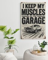 Muscle Car Garage Wall Art Ready To Hang Portrait Canvas