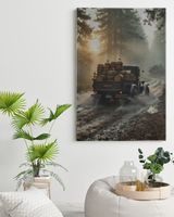 Vintage Whiskey Run Wall Art Ready To Hang Portrait Canvas