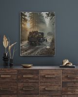 Vintage Whiskey Run Wall Art Ready To Hang Portrait Canvas