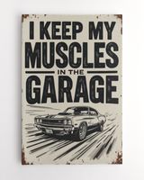 Muscle Car Garage Wall Art Ready To Hang Portrait Canvas