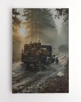 Vintage Whiskey Run Wall Art Ready To Hang Portrait Canvas