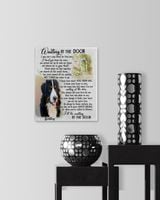 Personalized Custom Dog Pet Memorial Canvas Waiting At The Door Poem DC14 Ready To Hang Portrait Canvas white 11x14in