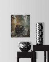 Vintage Whiskey Run Wall Art Ready To Hang Portrait Canvas
