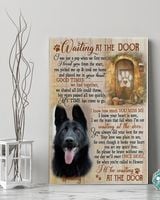 Personalized Custom Dog Pet Memorial Canvas Waiting At The Door Poem DC15 Ready To Hang Portrait Canvas white 11x14in