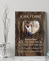 À ma Femme Ready To Hang Portrait Canvas white 11x14in