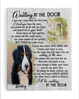 Personalized Custom Dog Pet Memorial Canvas Waiting At The Door Poem DC14 Ready To Hang Portrait Canvas white 11x14in