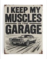 Muscle Car Garage Wall Art Ready To Hang Portrait Canvas