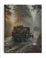 Vintage Whiskey Run Wall Art Ready To Hang Portrait Canvas