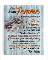 À ma Femme Ready To Hang Portrait Canvas white 11x14in