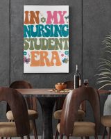 In my nursing student era shirt Ready To Hang Portrait Canvas white 11x14in