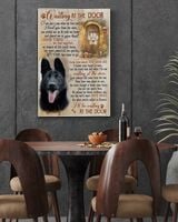 Personalized Custom Dog Pet Memorial Canvas Waiting At The Door Poem DC15 Ready To Hang Portrait Canvas white 11x14in