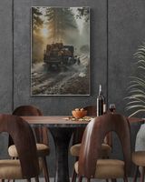 Vintage Whiskey Run Wall Art Ready To Hang Portrait Canvas