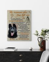 Personalized Custom The Moment That You Left Me My Heart Dog Pet Memorial Canvas Art Poster DC19 Ready To Hang Portrait Canvas white 11x14in