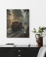 Vintage Whiskey Run Wall Art Ready To Hang Portrait Canvas