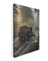 Vintage Whiskey Run Wall Art Ready To Hang Portrait Canvas