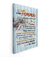 À ma Femme Ready To Hang Portrait Canvas white 11x14in