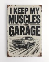 Muscle Car Garage Wall Art Ready To Hang Portrait Canvas