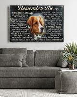 Personalized Custom Remember Me Dog Cat Pet Memorial Canvas Art Poster DC22 Ready To Hang Landscape Canvas white 14x11in