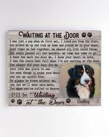 Personalized Custom Dog Pet Memorial Canvas Waiting At The Door Poem DC07 Ready To Hang Landscape Canvas white 14x11in