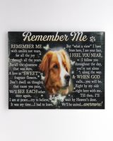 Personalized Custom Remember Me Dog Cat Pet Memorial Canvas Art Poster DC22 Ready To Hang Landscape Canvas white 14x11in