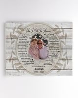 Personalized Custom As I Sit In Heaven With Photo Memorial Canvas Art FC53 Ready To Hang Landscape Canvas white 14x11in