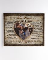 Mon Homme Ready To Hang Landscape Canvas white 14x11in