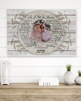 Personalized Custom As I Sit In Heaven With Photo Memorial Canvas Art FC53 Ready To Hang Landscape Canvas white 14x11in